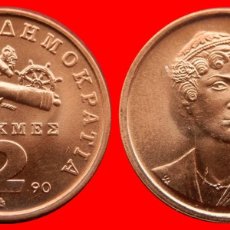 Monete antiche di Europa: 2 DRACMAS 1990 SIN CIRCULAR GRECIA-6626SC