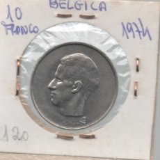 Monedas antiguas de Europa: FILA MOEDA BELGICA 1974 10 FRANCOS CUPRO-NIQUEL CIRCULADA-BELGIQUE