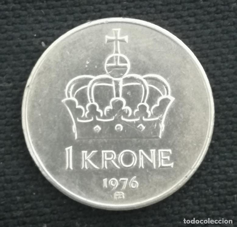 Monedas antiguas de Europa: Moneda Noruega 1976 - Foto 3