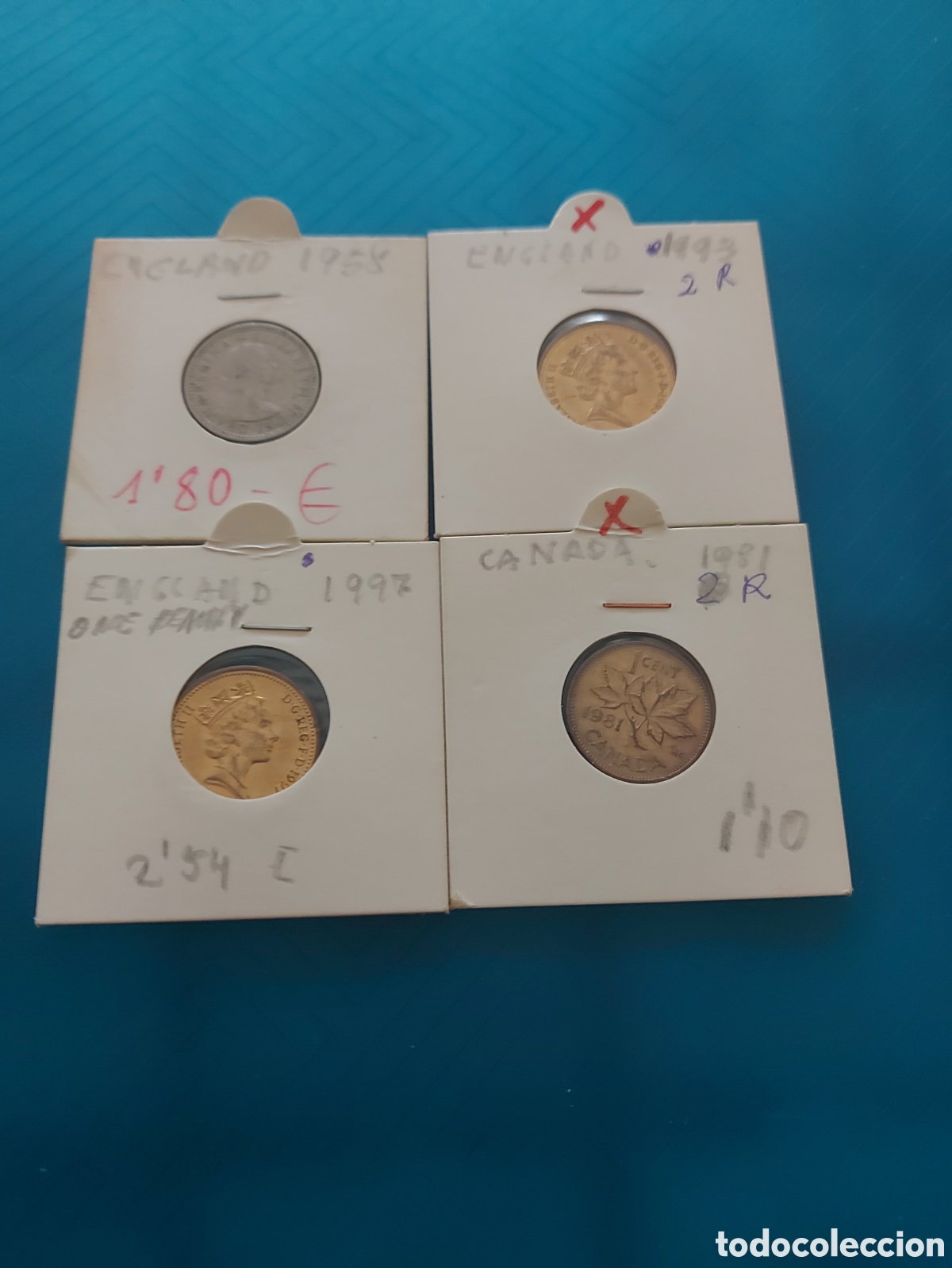 Monedas antiguas de Europa: 3de england 1 Canada - Foto 1