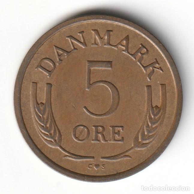 Monedas antiguas de Europa: Dinamarca moneda de 5 ORE 1969 - Foto 1