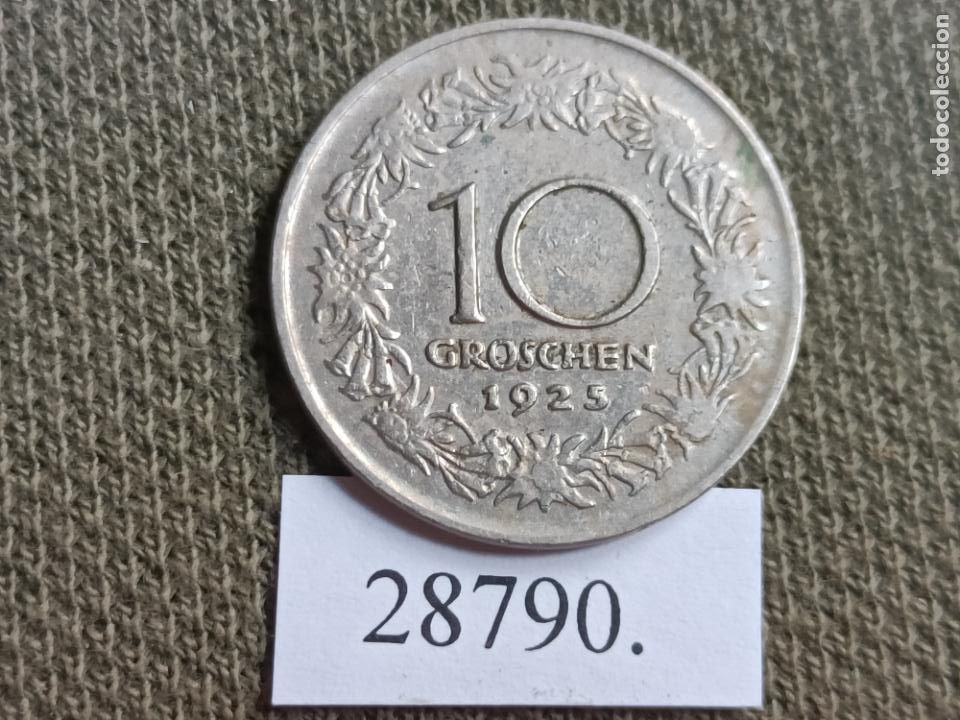 Monedas antiguas de Europa: Austria 10 groschen 1925 - Foto 2