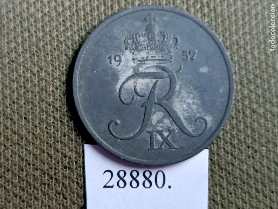 Monedas antiguas de Europa: Dinamarca 5 ore 1957 - Foto 2