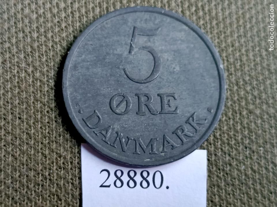 Monedas antiguas de Europa: Dinamarca 5 ore 1957 - Foto 1