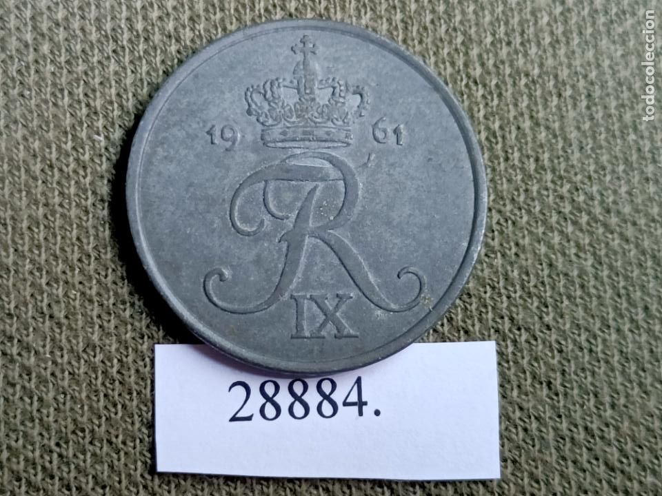 Monedas antiguas de Europa: Dinamarca 5 ore 1961 - Foto 2
