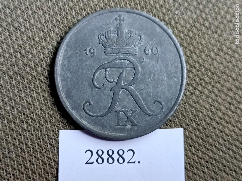 Monedas antiguas de Europa: Dinamarca 5 ore 1960 - Foto 2