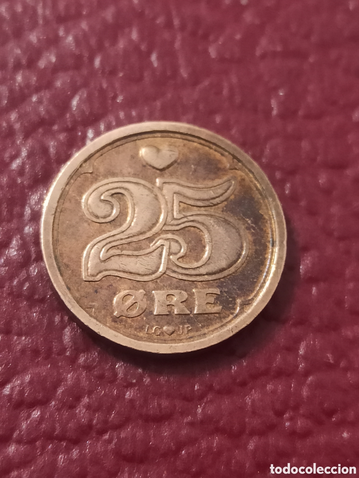 Monedas antiguas de Europa: Moneda Dinamarca 25 orejas 1990 - Foto 1
