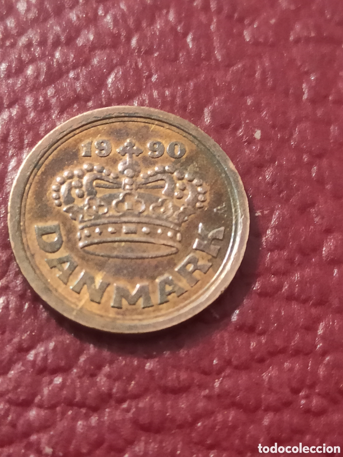 Monedas antiguas de Europa: Moneda Dinamarca 25 orejas 1990 - Foto 2