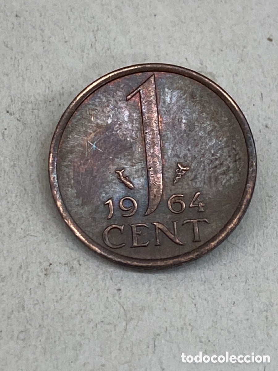 Monedas antiguas de Europa: Moneda 1 Cent 1964 Holanda V20 - Foto 1