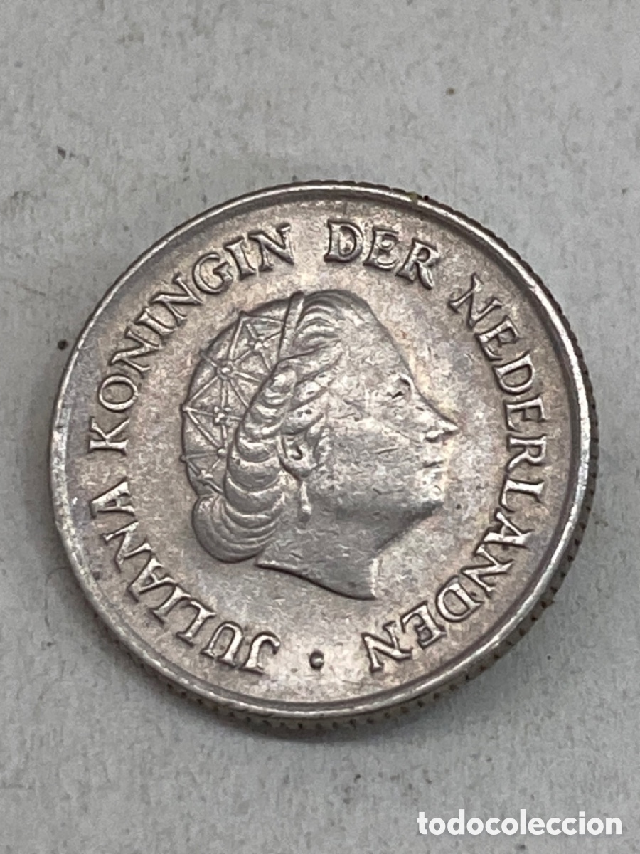 Monedas antiguas de Europa: Moneda 25 Cent 1951 Holanda V20 - Foto 1