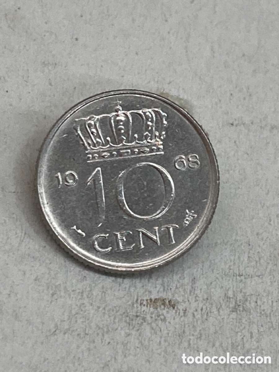 Monedas antiguas de Europa: Moneda 10 Cent 1968 Holanda V31 - Foto 1