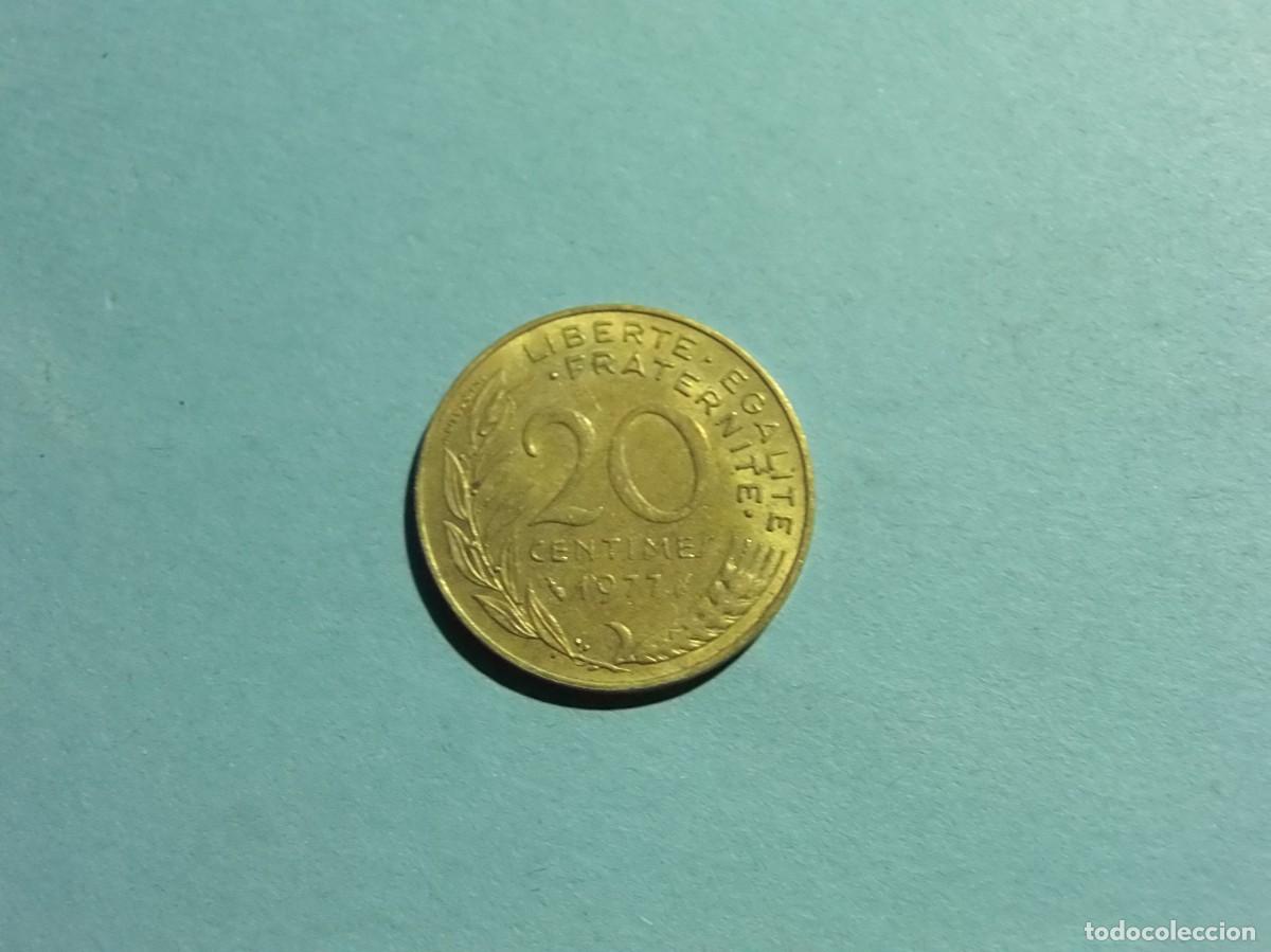 Monedas antiguas de Europa: FRANCIA 20 CENTIMOS 1977. - Foto 2