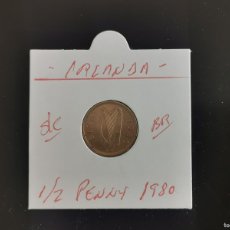 Monedas antiguas de Europa: IRLANDA 1/2 PENNY 1980 S/C KM=19 (BRONCE)