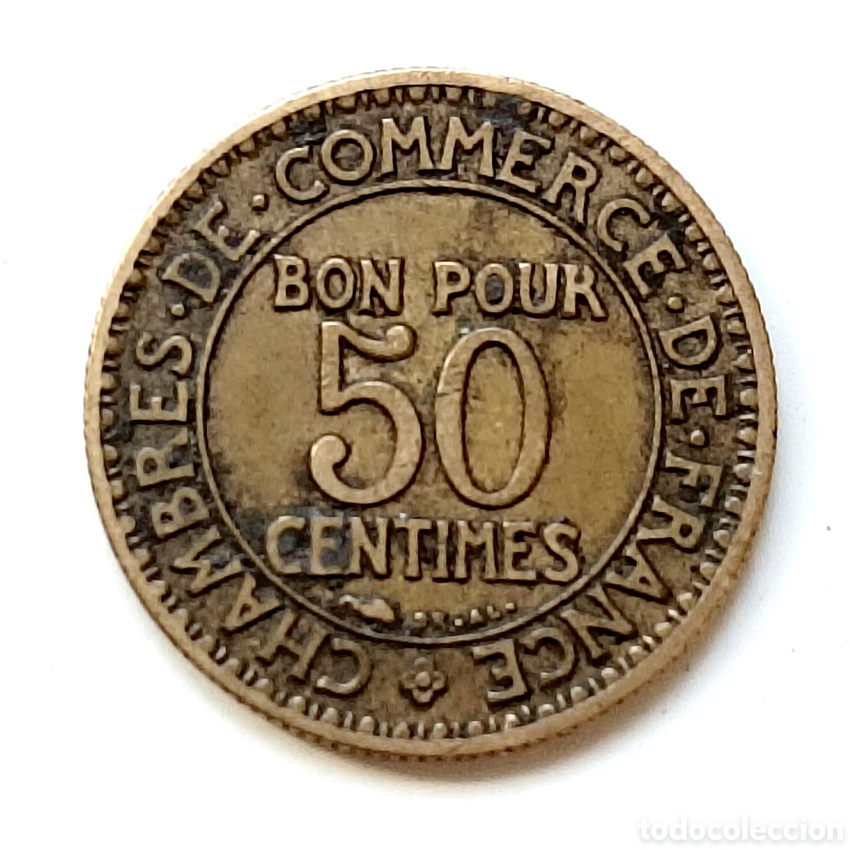 Monedas antiguas de Europa: Francia, 50 c&eacute;ntimos de 1922 - Foto 2