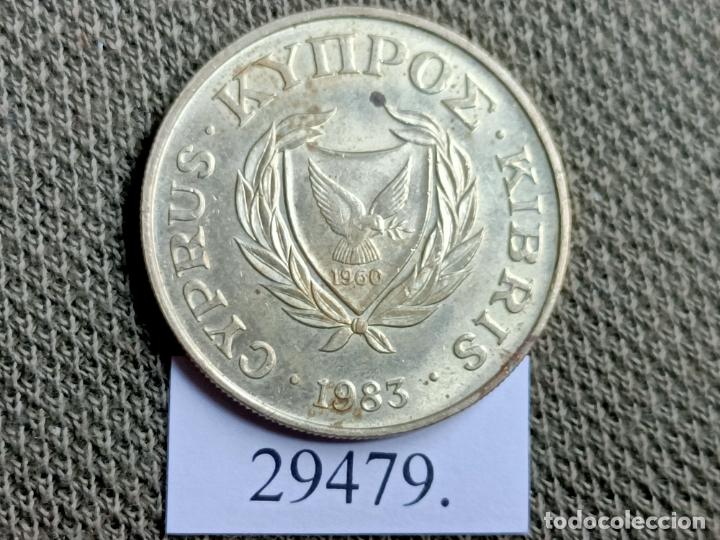 Monedas antiguas de Europa: Chipre 10 c&eacute;ntimos 1983 - Foto 2