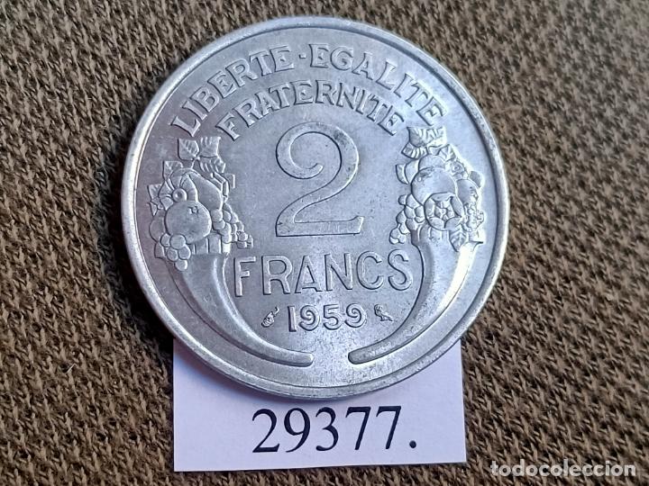 Monedas antiguas de Europa: Francia 2 francos 1959 - Foto 2