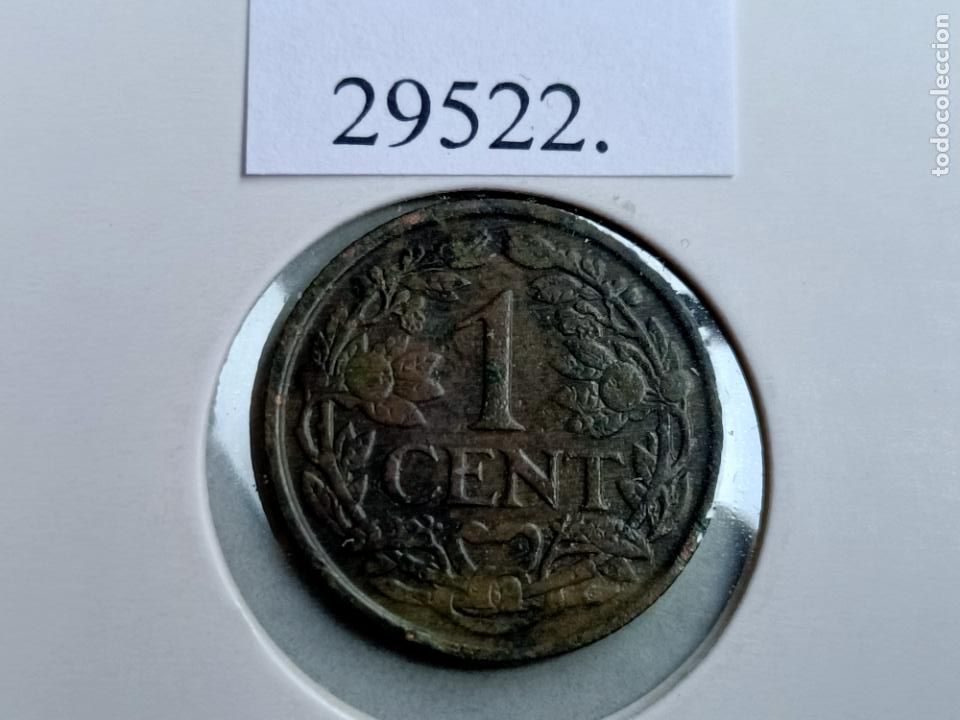 Monedas antiguas de Europa: Holanda 1 c&eacute;ntimo 1929 - Foto 2