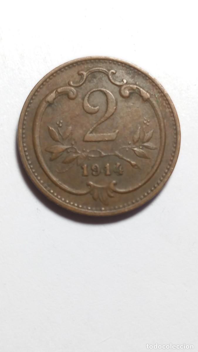 Monedas antiguas de Europa: AUSTRIA - 2 HELLER 1914 KM2801 - Foto 1