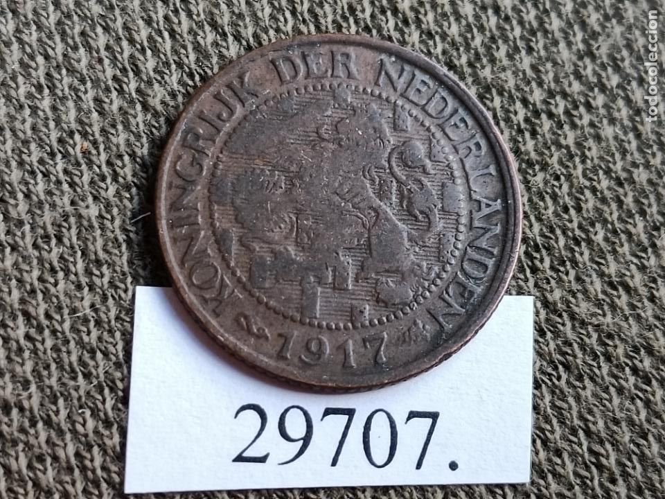 Monedas antiguas de Europa: Holanda 1 c&eacute;ntimo 1917 - Foto 1