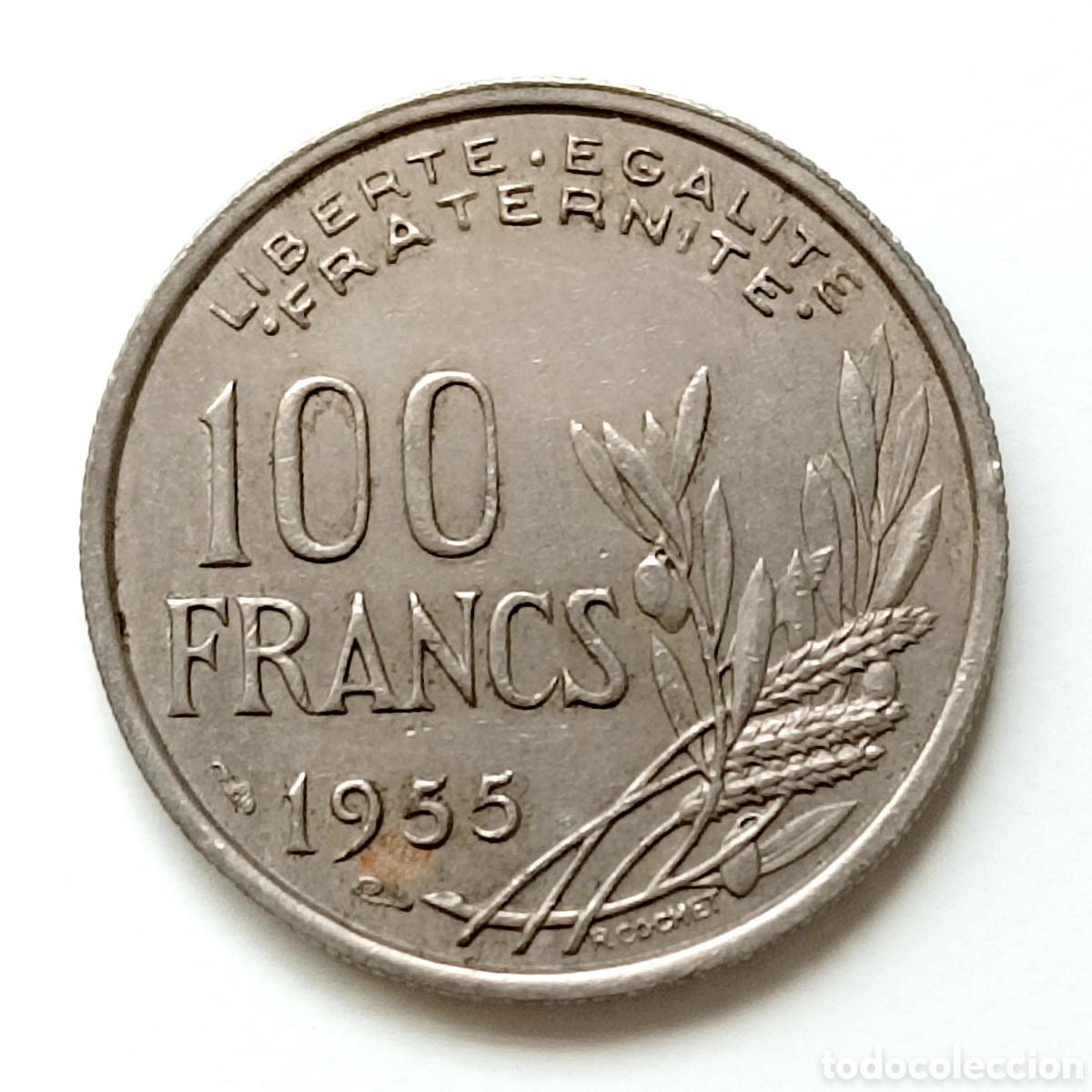 Monedas antiguas de Europa: Francia, 100 Francs de 1955, EBC+ - Foto 1