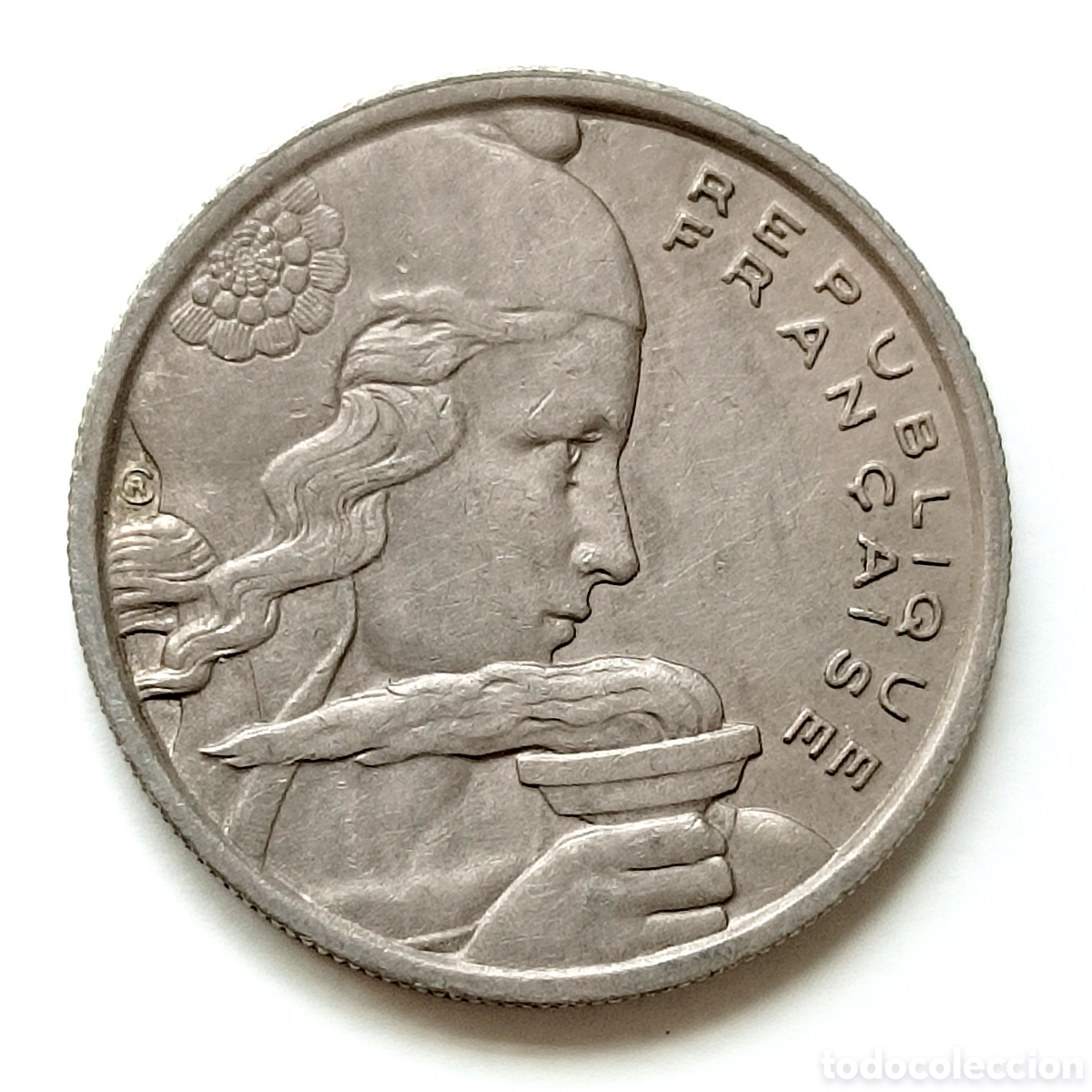 Monedas antiguas de Europa: Francia, 100 Francs de 1955, EBC+ - Foto 2
