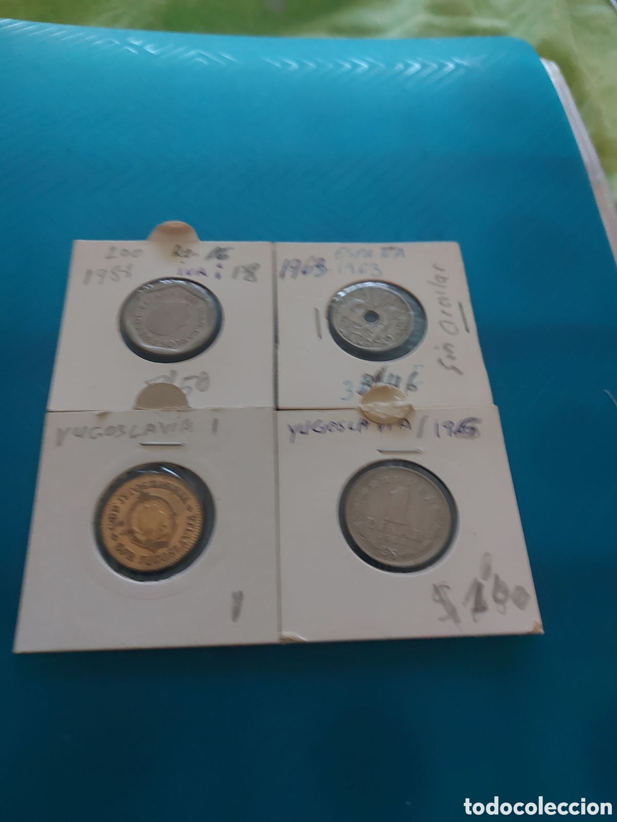 Monedas antiguas de Europa: 2Espa&ntilde;a y2 Yugoslavia - Foto 1