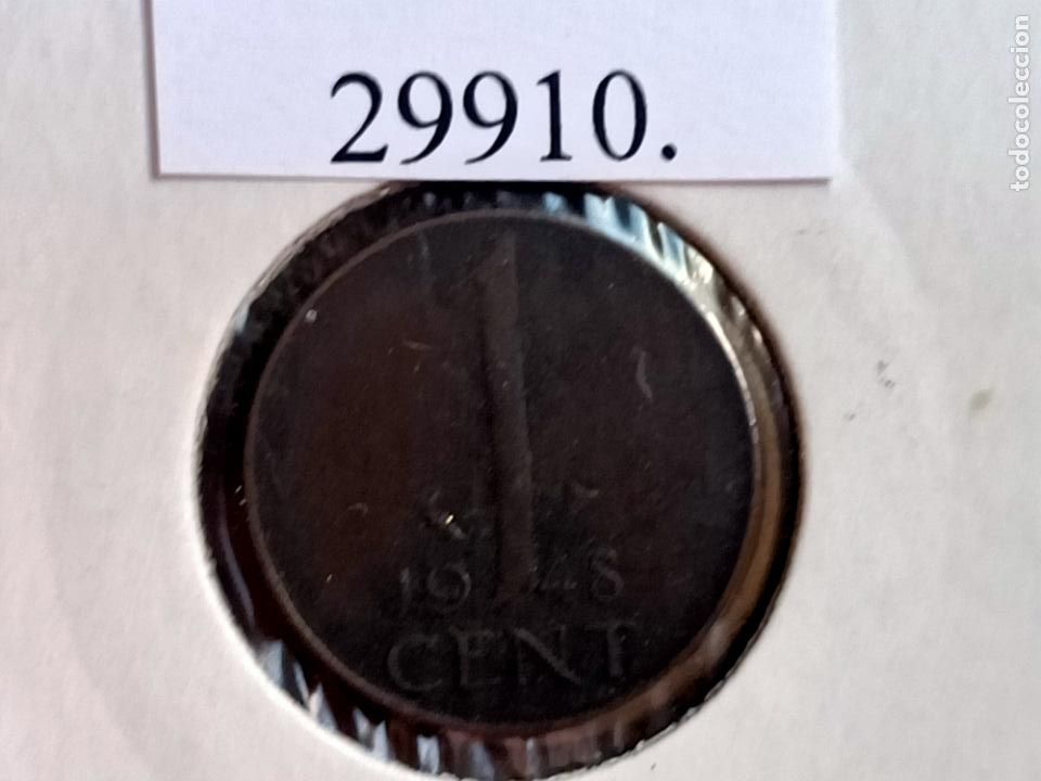 Monedas antiguas de Europa: Holanda 1 c&eacute;ntimo 1948 - Foto 2