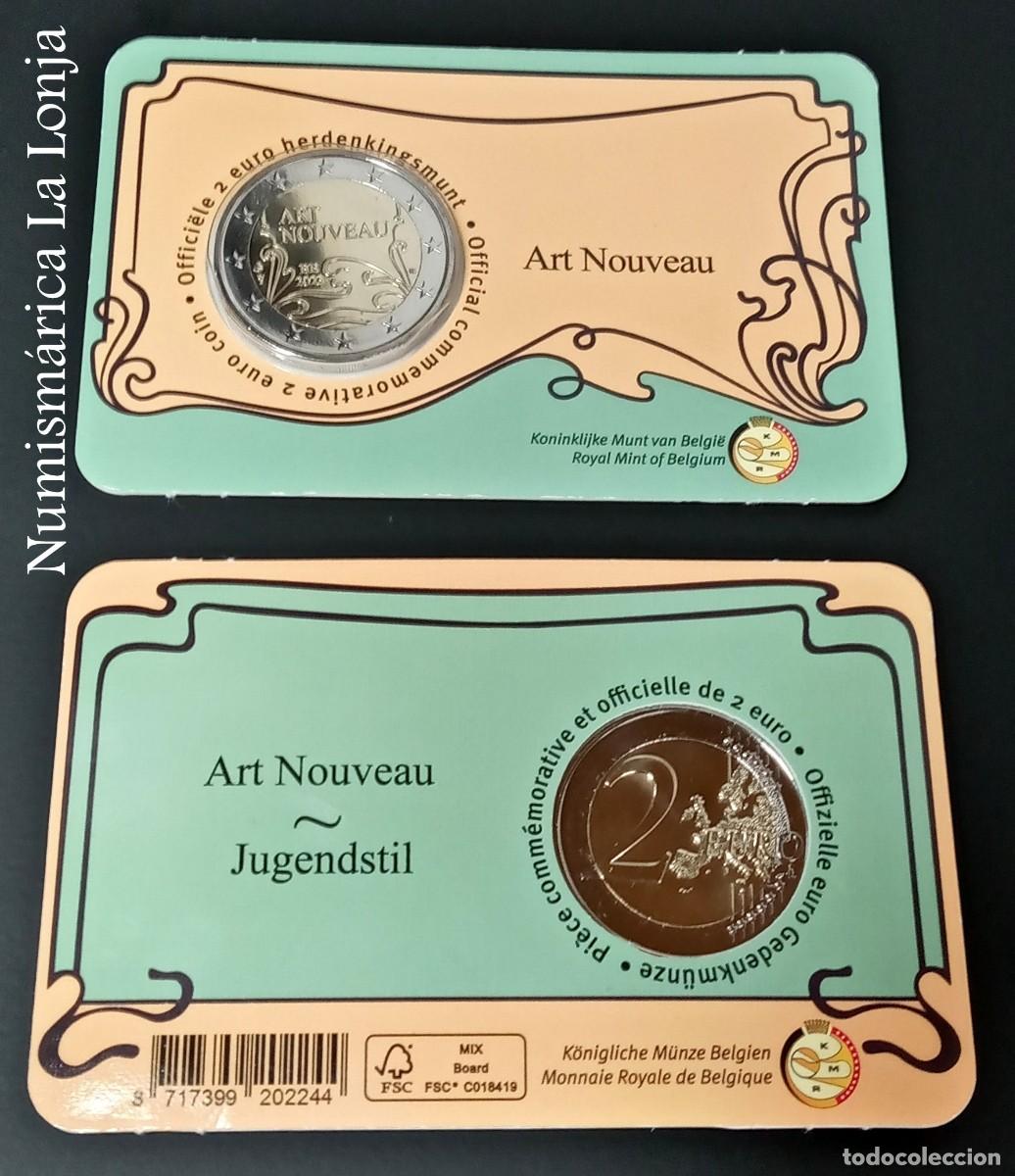 Monedas antiguas de Europa: B&eacute;lgica Coincard 2 Euros 2023 Conmemorativa Art Nouveau Km Nuevo Sc Unc