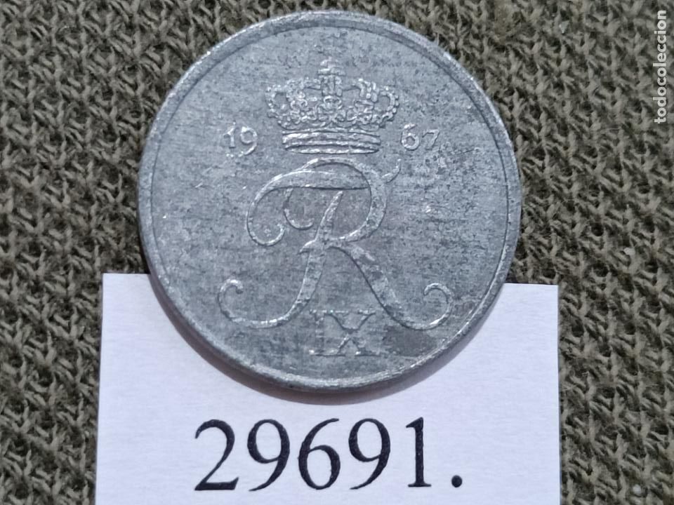 Monedas antiguas de Europa: Dinamarca 1 ore 1967 - Foto 2