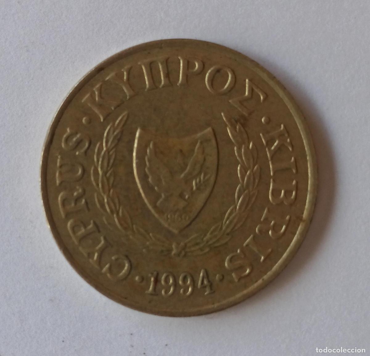 Monedas antiguas de Europa: MONEDA DE 5 CENTS ( CHIPRE ) 1994 - Foto 2