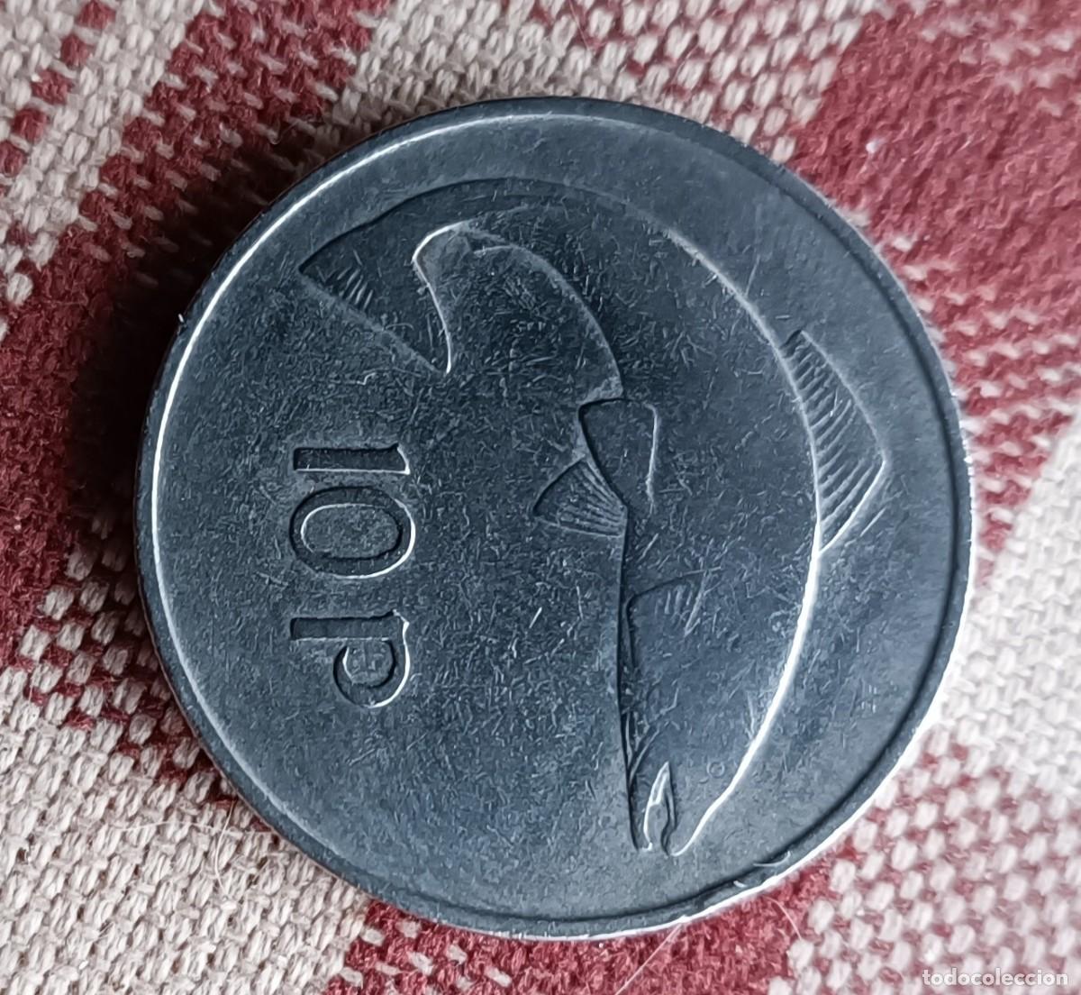 Monedas antiguas de Europa: Moneda 10 P Eire 1971 - Foto 2