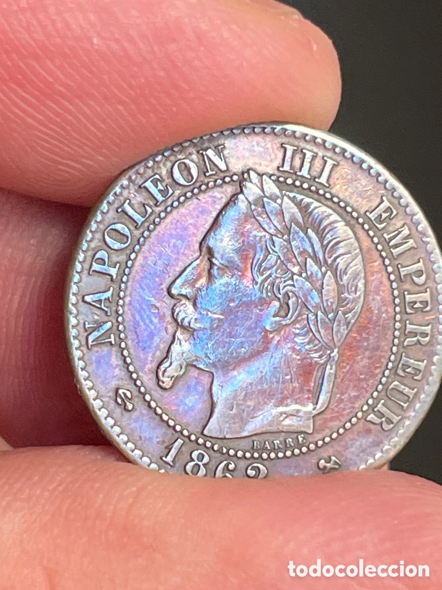 Monedas antiguas de Europa: 2 Centimos 1862. Francia - Foto 4