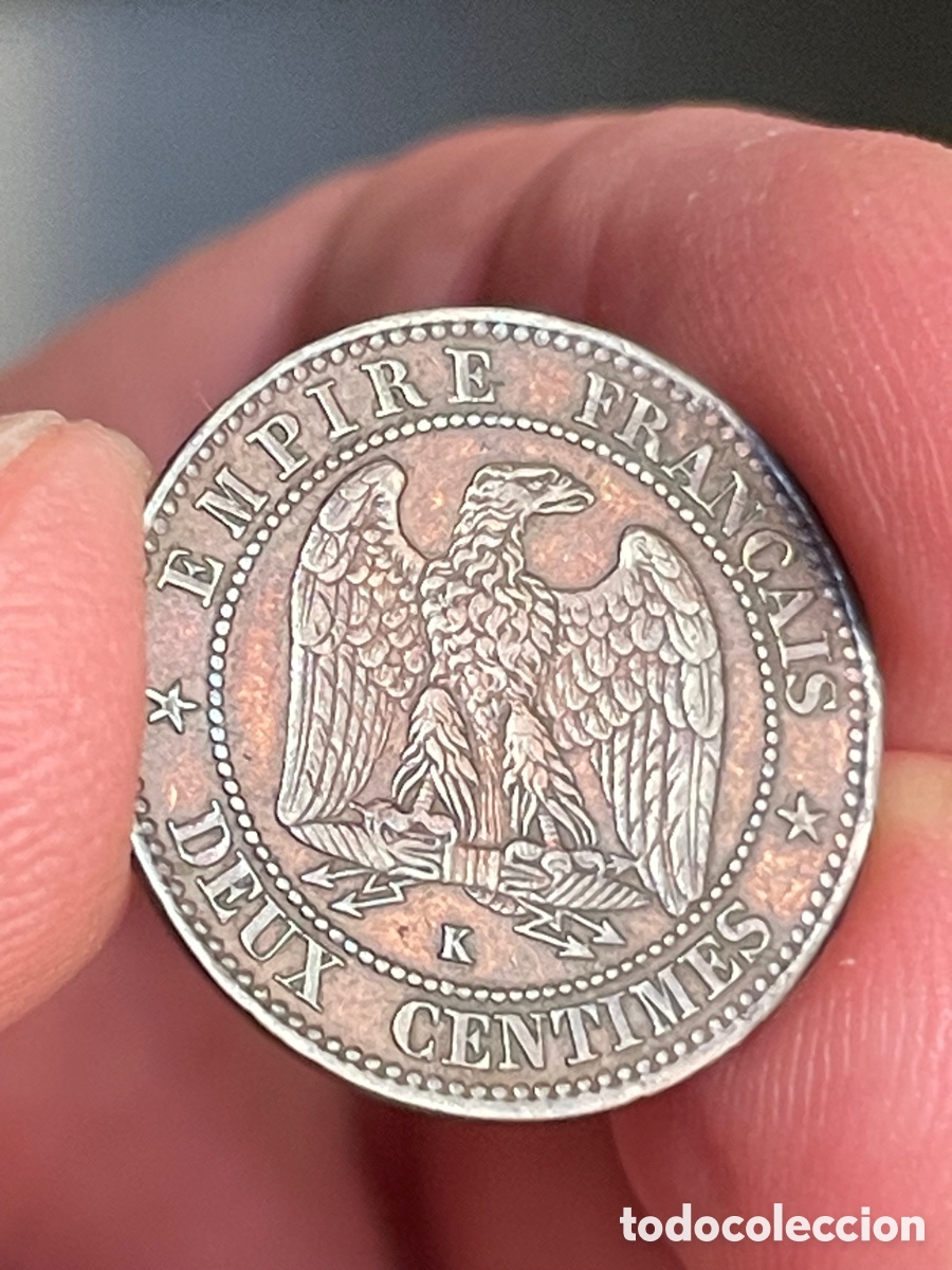 Monedas antiguas de Europa: 2 Centimos 1862. Francia - Foto 5