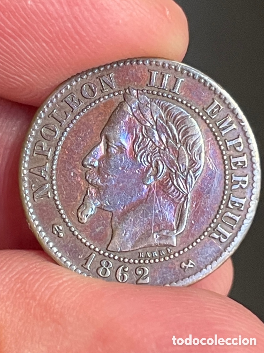 Monedas antiguas de Europa: 2 Centimos 1862. Francia - Foto 8