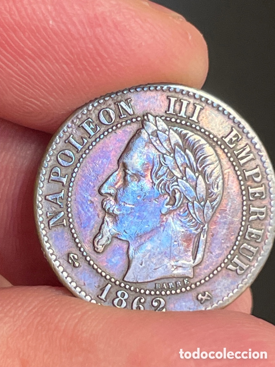 Monedas antiguas de Europa: 2 Centimos 1862. Francia - Foto 1