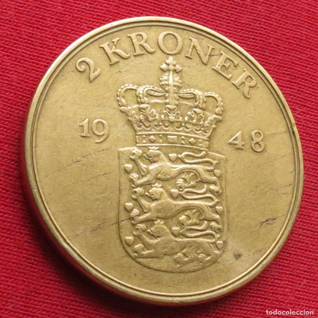 Monedas antiguas de Europa: Dinamarca 2 kroner 1948 - Foto 1