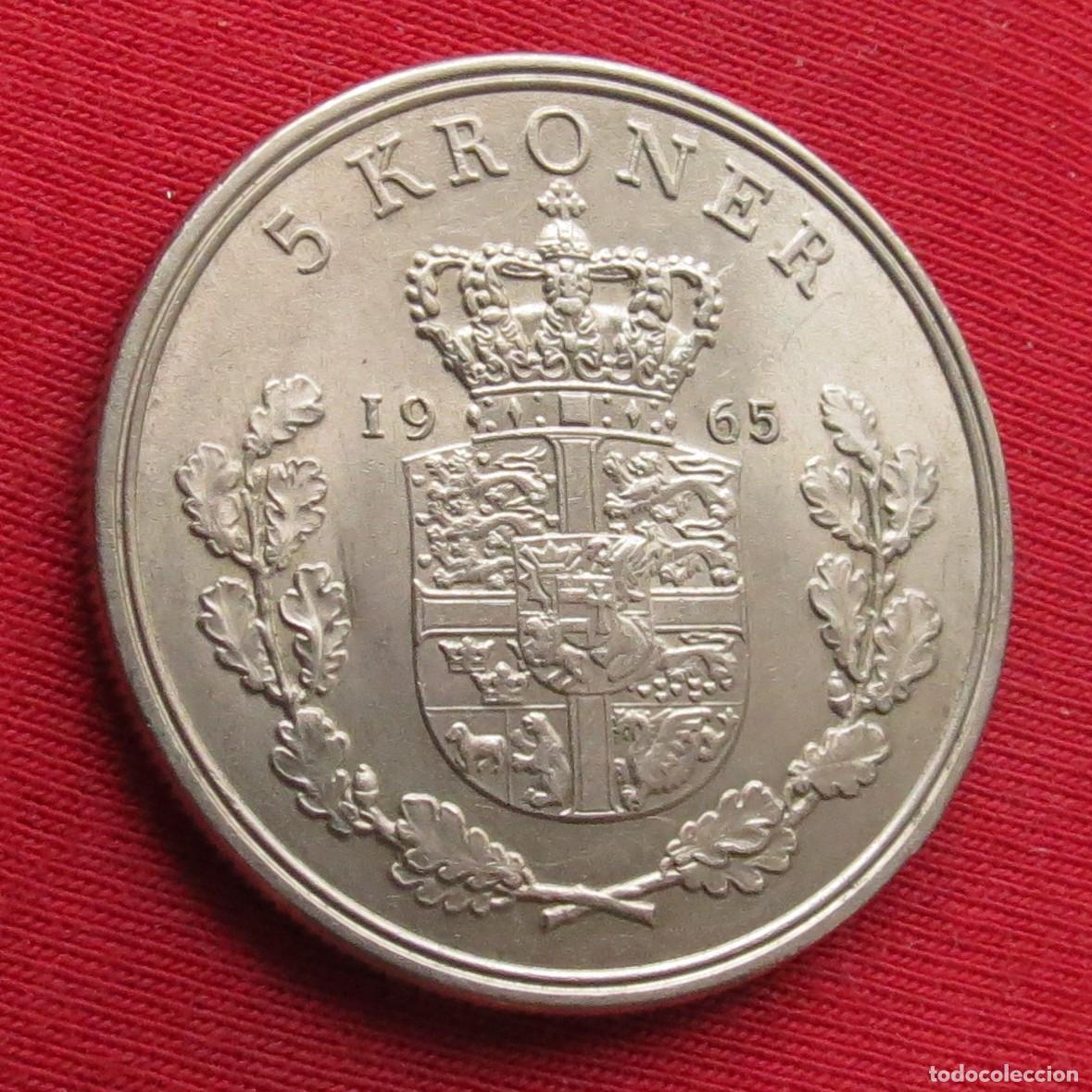 Monedas antiguas de Europa: Dinamarca 5 kroner 1965 - Foto 1
