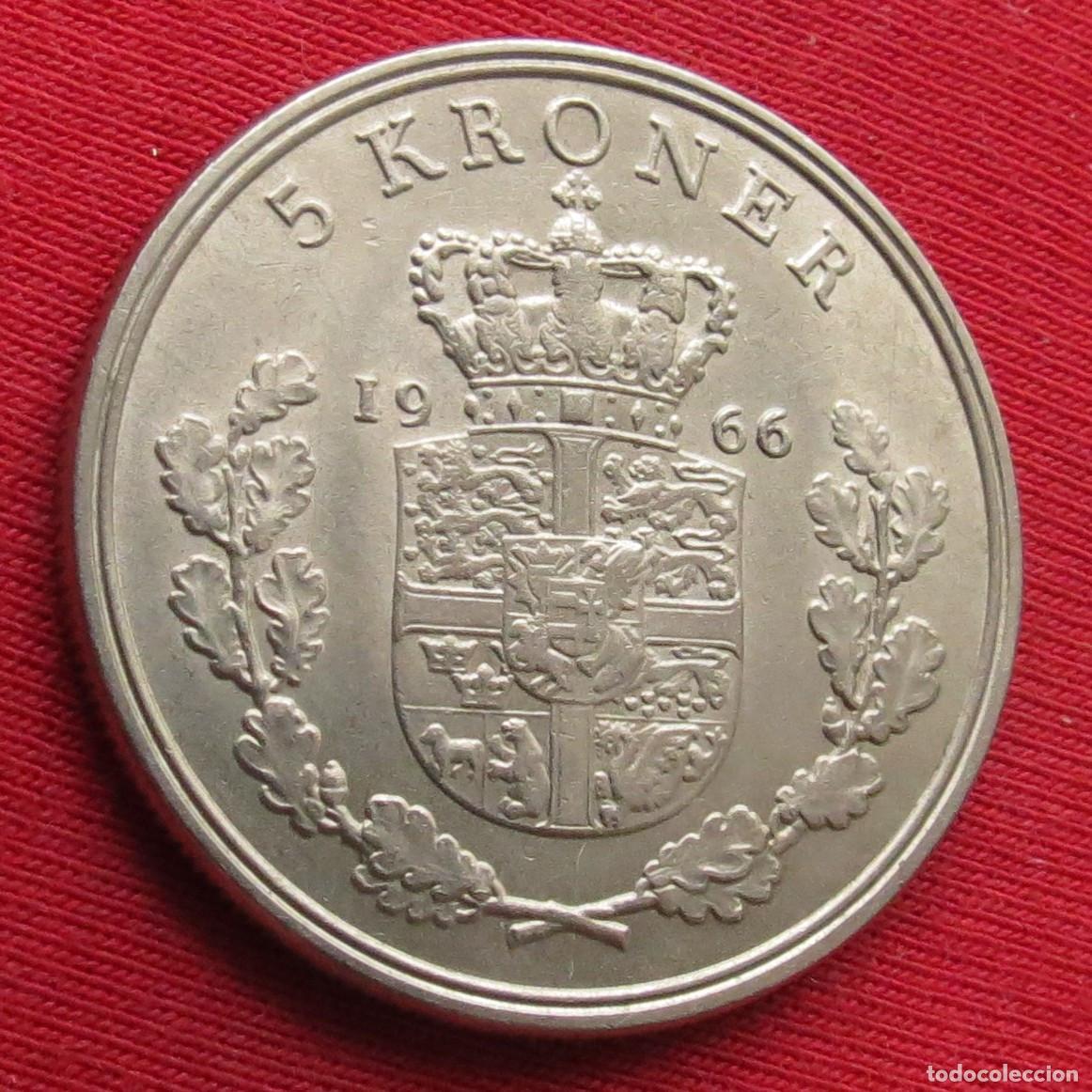 Monedas antiguas de Europa: Dinamarca 5 kroner 1966 - Foto 1