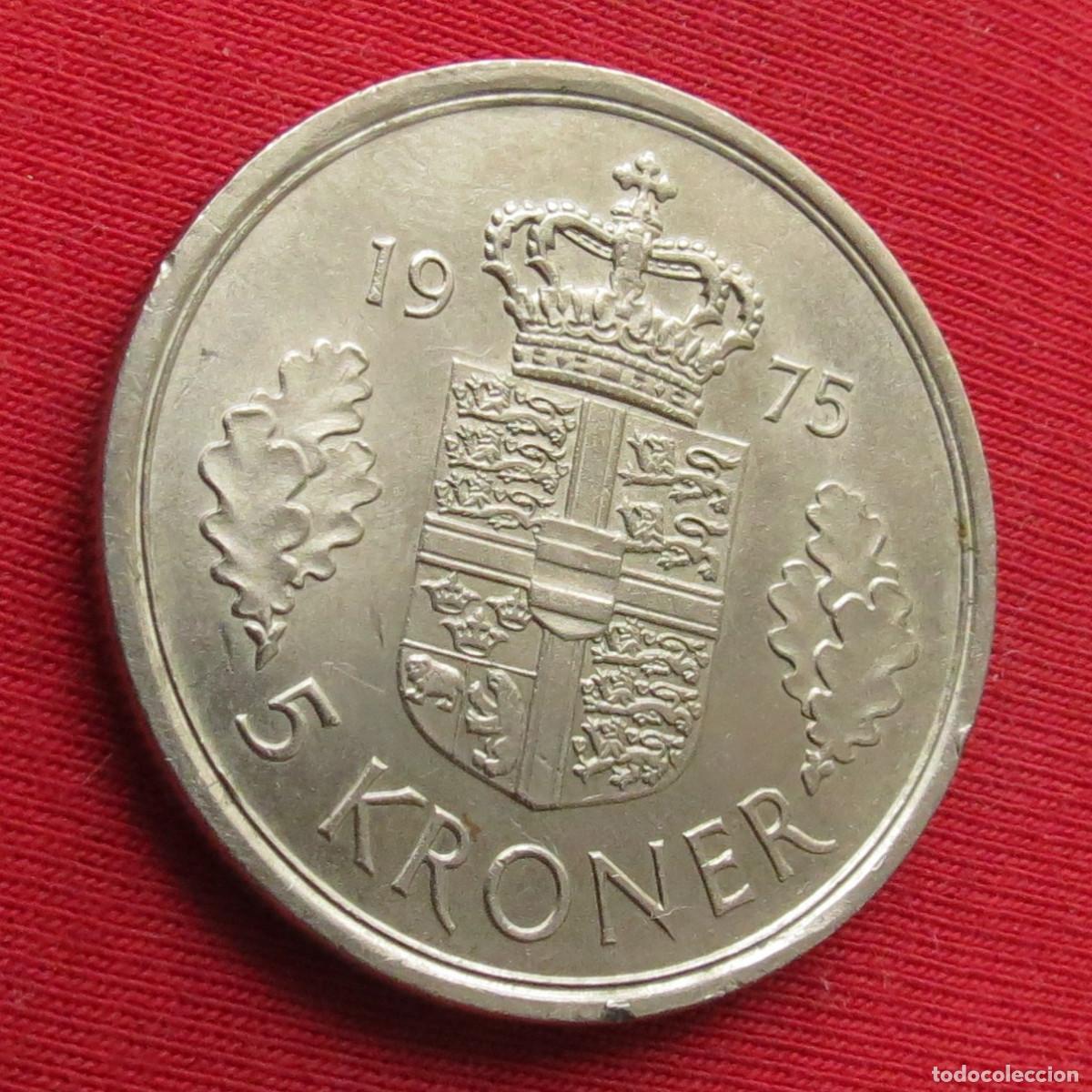 Monedas antiguas de Europa: Dinamarca 5 kroner 1975 - Foto 1