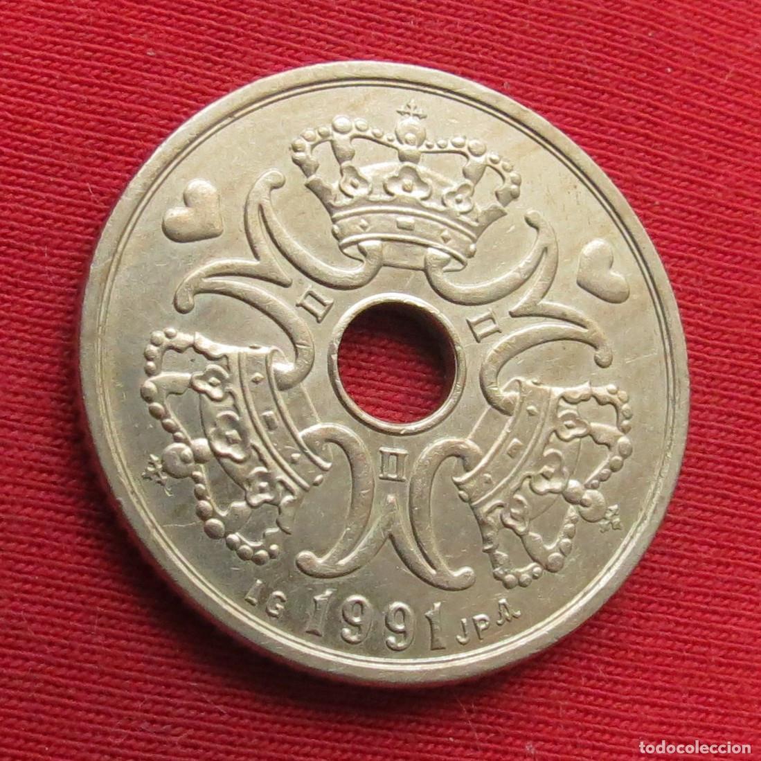 Monedas antiguas de Europa: Dinamarca 5 kroner 1991 - Foto 2