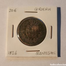 Monedas antiguas de Europa: MONEDA DE CERDEÑA 1826. 5 CENTÉSIMOS