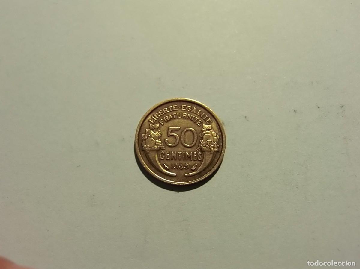 Monedas antiguas de Europa: FRANCIA 50 C&Eacute;NTIMOS 1939. - Foto 2