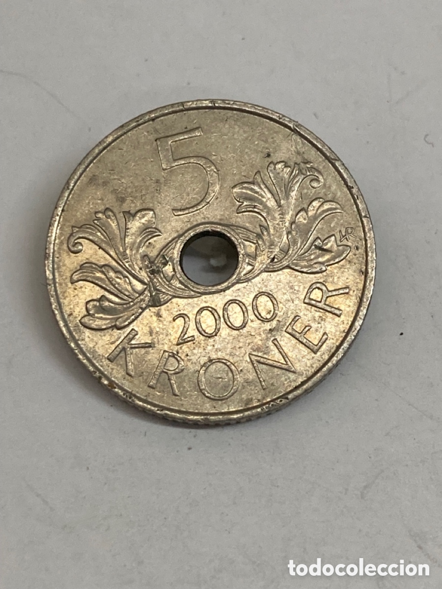Monedas antiguas de Europa: Moneda 5 Kroner Dinamarca 2000 M20 - Foto 1