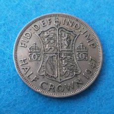 Monedas antiguas de Europa: MONEDA DE GRAN BRETAÑA. JORGE VI. AÑO 1947. 1/2 MEDIA CORONA, HALF CROWN