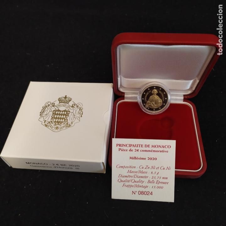 Monedas antiguas de Europa: MONACO 2020. MONEDA DE 2 EUROS DEDICADA AL NACIMIENTO DE HONOR&Eacute; III