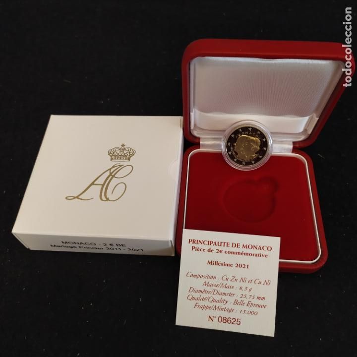 Monedas antiguas de Europa: MONACO 2021. MONEDA DE 2 EUROS DEDICADA AL 10 ANIVERSARIO DE LA BODA DE ALBERTO Y CHARLENE