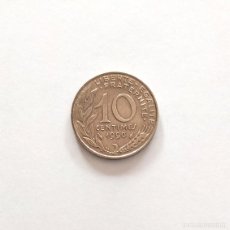 Monedas antiguas de Europa: 5 MONEDAS DE 10 CÉNTIMOS FRANCIA. VARIOS AÑOS. BIEN CONSERVADAS.