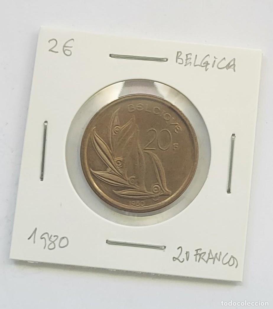 Alte M&uuml;nzen aus Europa: MONEDA DE BELGICA. A&Ntilde;O 1980. 20 FRANCOS