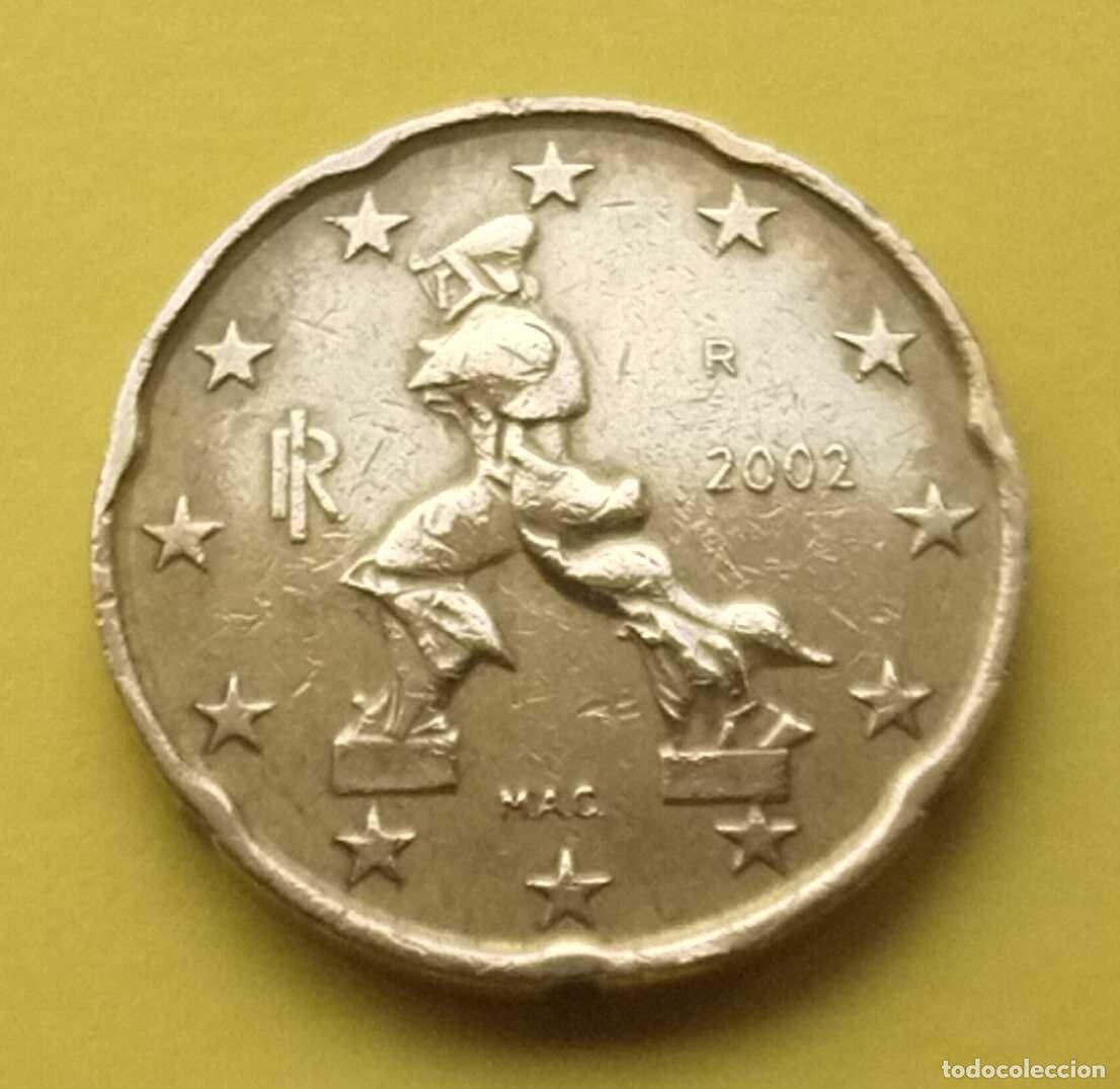 Monedas antiguas de Europa: moneda 20 c&eacute;ntimos Italia 2002 - Foto 1