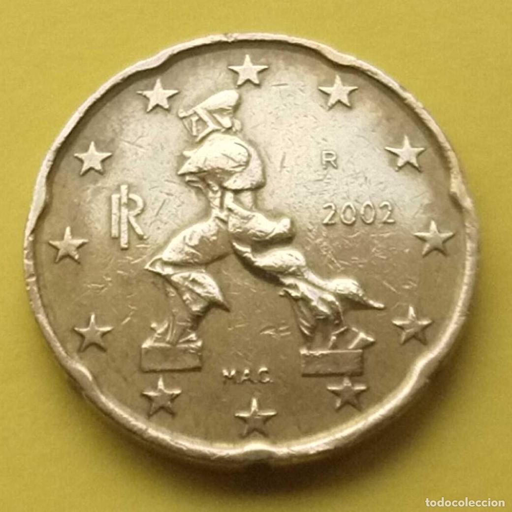 Monedas antiguas de Europa: moneda 20 c&eacute;ntimos Italia 2002 - Foto 2